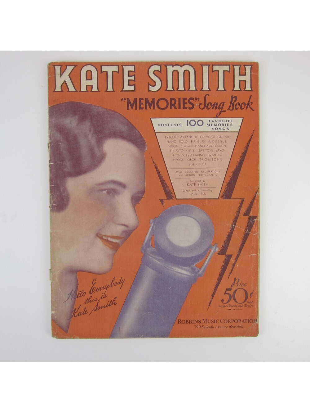 Sheet Music Kate Smith Memories Song Book 100 Songs Vintage 1933